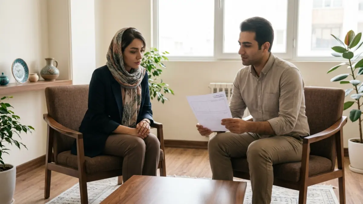 فردی مضطرب هنگام حضور در مهمانی اجتماعی
